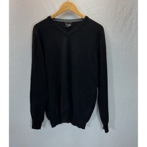Neiman Marcus 100% Merino Wool Sweater Men's LG V-Neck Sweater Preppy Italy